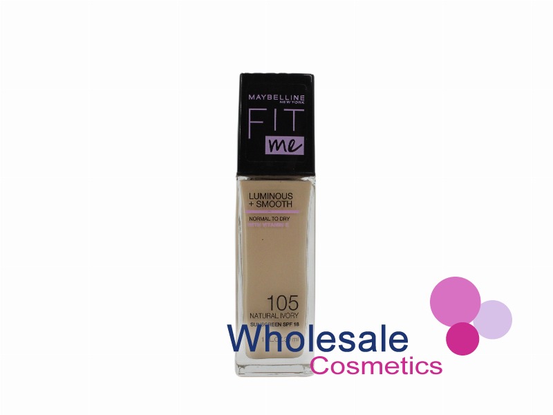 6 x Maybelline Fit Me Luminous & Smooth Foundation - 105 NATURAL IVORY